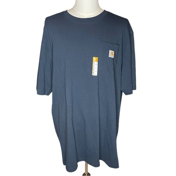 Carhartt Loose Fit Men’s Blue Cotton T-Shirt size extra Large Tall NWT - Picture 1 of 9